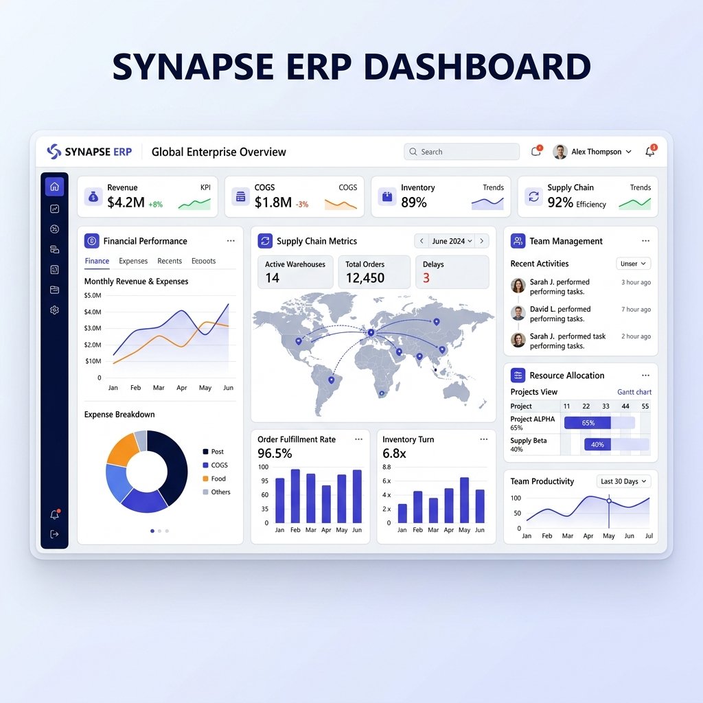 Custom ERP Dashboard Preview
